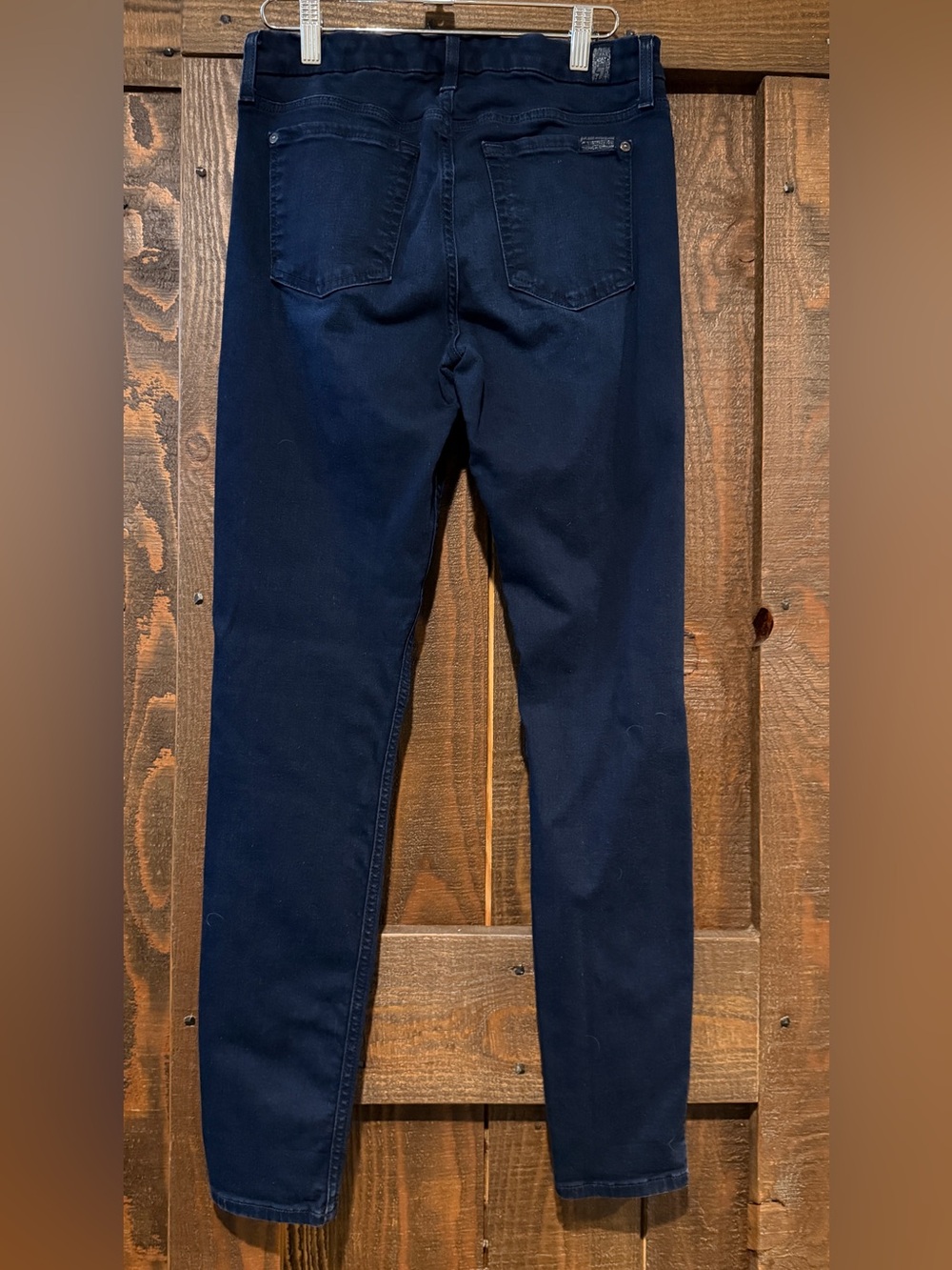 7 For All Mankind The Skinny Jeans Dark Indigo Wash Modal Stretch Size 28